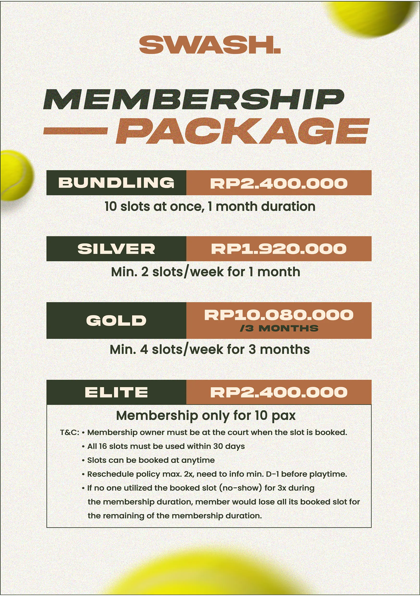 MEMBERSHIP PACKAGE